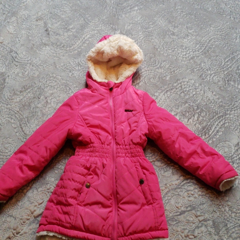 DKNY pink winter coat
